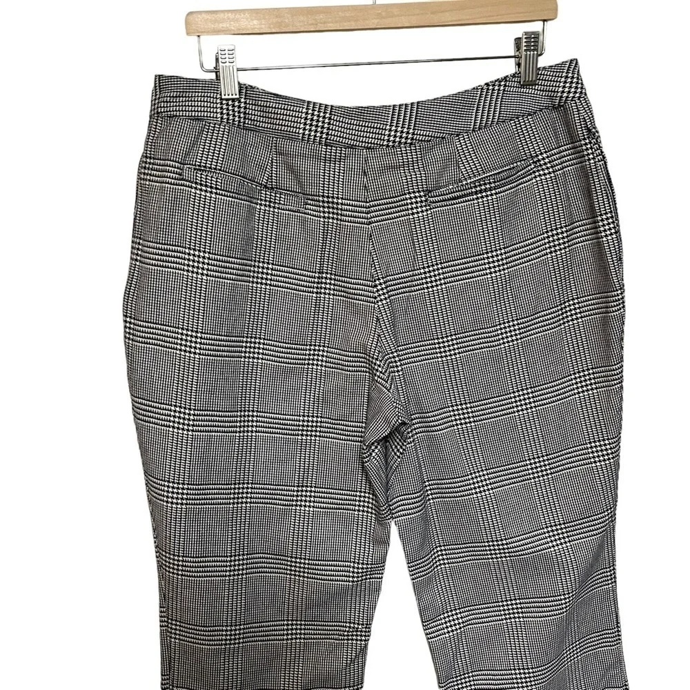 people tree 8 organic cotton Sienna‎ tweed plaid trousers cropped career pant - Picture 8 of 16